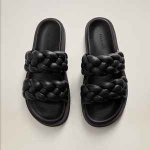 Mango. Black size 7 Platform sandals (SANDALS BRI)
